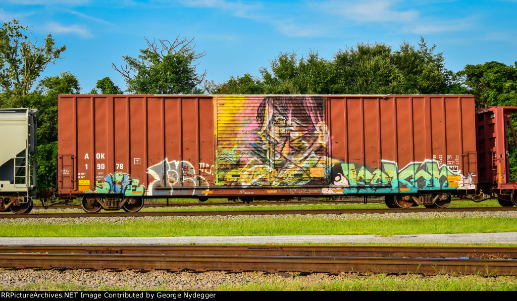 AOK 19078 Box car with Graffiti